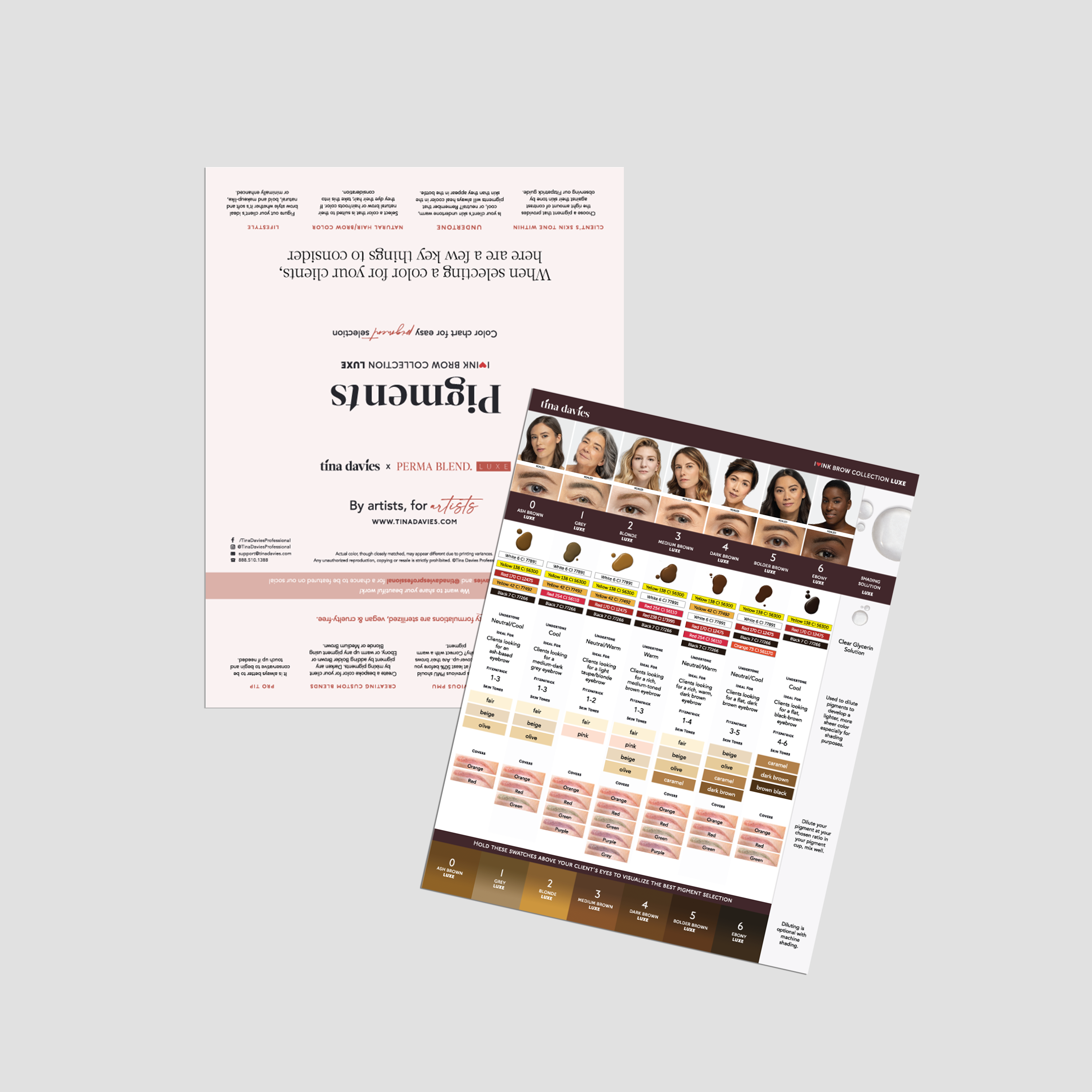 I ❤️ INK Brow Pigment Collection LUXE Color Chart (100% off)