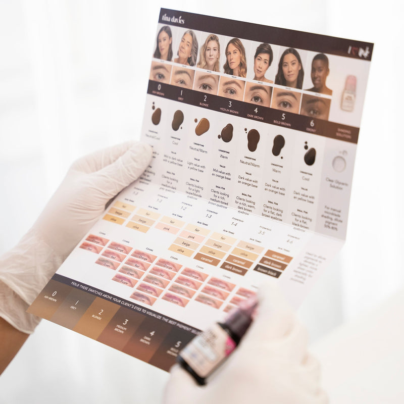 I ❤️ INK Eyebrow Pigment Colour Chart
