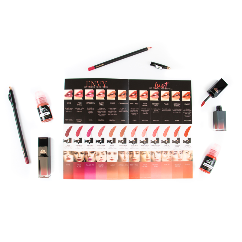 I 💋 INK Lip Collection Colour Chart